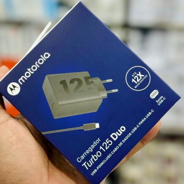 Buy Motorola 125W GaN Turbo Power Charger with 6.5A USB-C Cable – Fast Charging for Moto Edge 30 Ultra & More