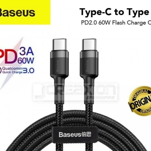 Baseus 60W Fast Charger Cable USB-C to Type-C – Fast Charging Data Cable | 1 Meter