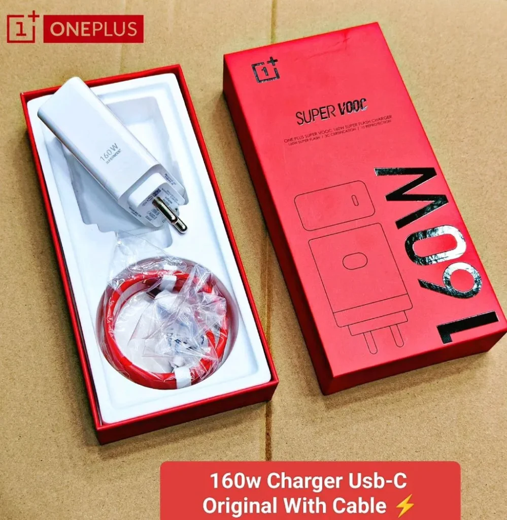 OnePlus 160W SuperVOOC Charger – Ultra Fast Flash Charging Adapter with Type-C Cable