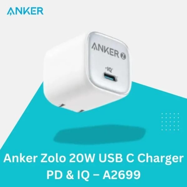 Anker Zolo 20W USB-C Charger PD & IQ – Compact Fast Charging Adapter - (A2699)