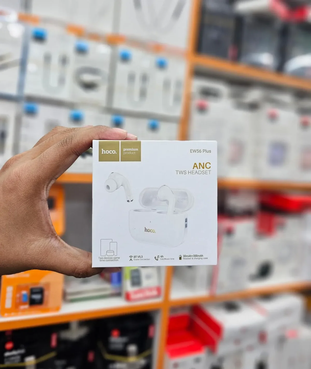 Hoco EW56 Plus ANC Wireless Bluetooth Headset | Bluetooth 5.3, Active Noise Cancellation, Dual Device Connectivity - Image 2