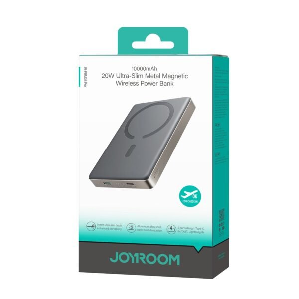 JOYROOM JR-PBM08 PRO 10,000mAh Magnetic Wireless Power Bank | 20W PD Fast Charging, 15W Wireless Charging