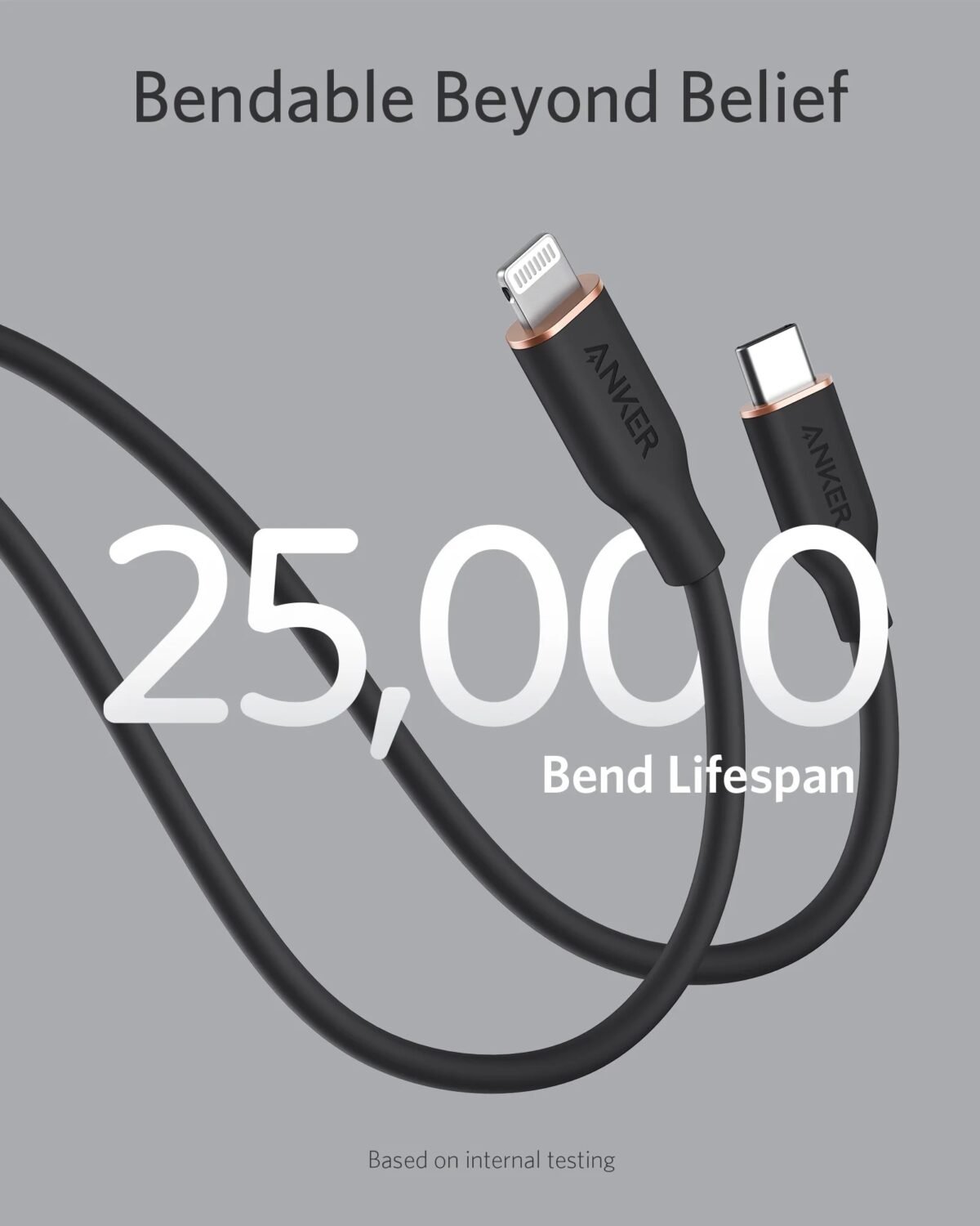 Anker Powerline III Flow USB-C to Lightning Cable (3ft) | Super Strong, Soft Silicone, Fast Charging for iPhone, iPad (A8662) - Image 6