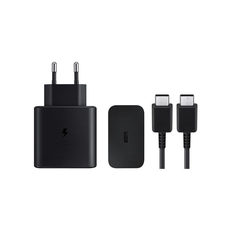 Samsung 45W 5A USB-C Power 2-Pin Adapter with Cable – Super Fast Charging for Phones, Tablets & Earbuds